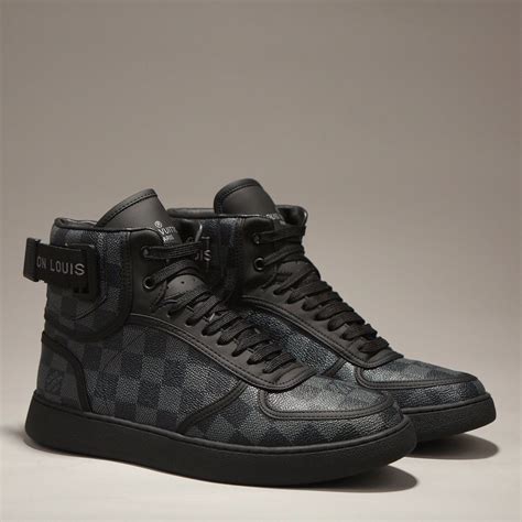 louis vuitton blue leather high tops|authentic louis vuitton sneakers.